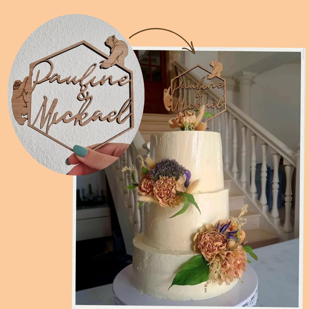 Cake Topper | Duo de prénoms